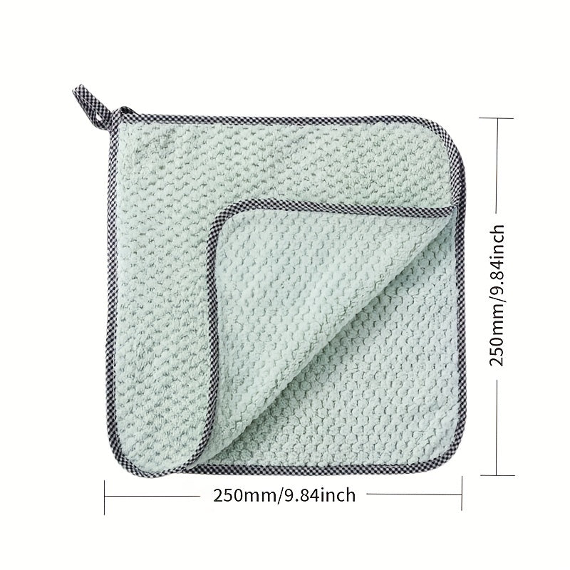 4/8pcs of Kitchen Cloths, Absorbent, Without Lint Or Oil Residue, Perfect for Cleaning.