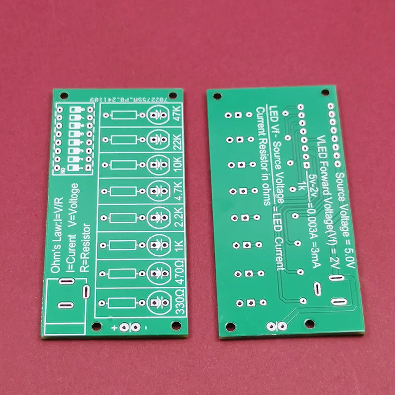 DIY Soldering Practice Kit - Learn Electronics and Improve Your Skills with Easy-to-assemble Circuit Boards Red LED DIP Switch
