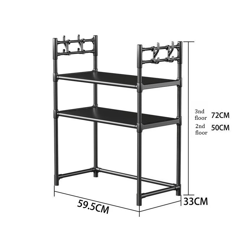 Kitchen Storage Rack Multi-Layer Microwave Rack Simple Standing Countertop Condiment Oven Organizer Shelf Kitchen Accessories