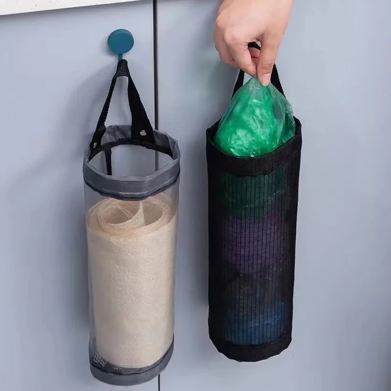 Kitchen garbage bag storage bag, wall mounted door storage hanging bag, circular miscellaneous storage bag, hanging organizer