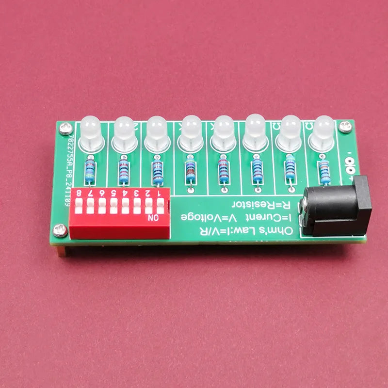 DIY Soldering Practice Kit - Learn Electronics and Improve Your Skills with Easy-to-assemble Circuit Boards Red LED DIP Switch