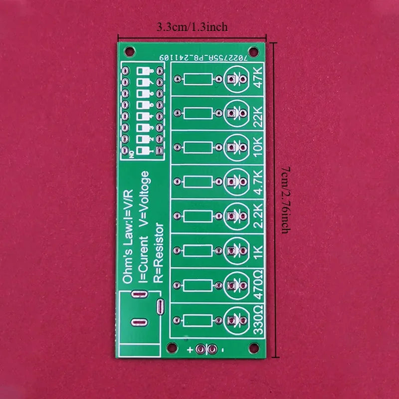 DIY Soldering Practice Kit - Learn Electronics and Improve Your Skills with Easy-to-assemble Circuit Boards Red LED DIP Switch