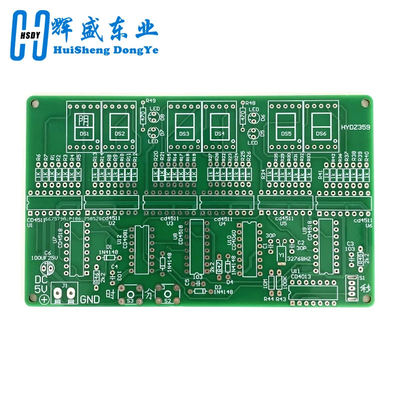 6 Digits DIY Clock Kit Auto Display Time DIY Alarm Clock Soldering Practice Kit for Students and Diyers
