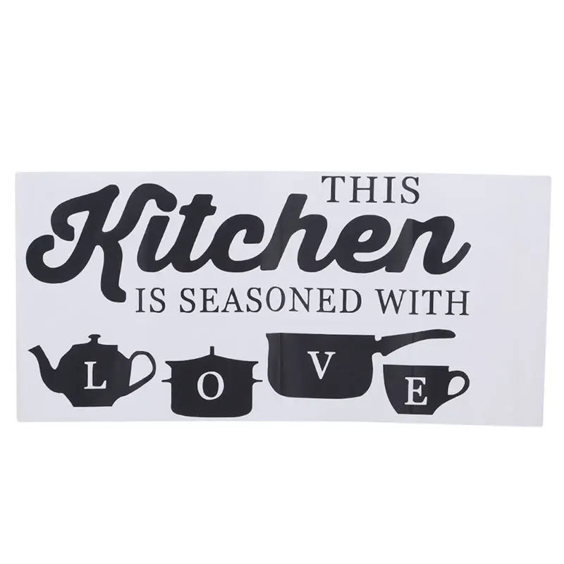 Kitchen Wall Stickers THIS KITCHEN IS SEASONED WITH LOVE Quotes Wall Stickers Restaurant Home Decoration