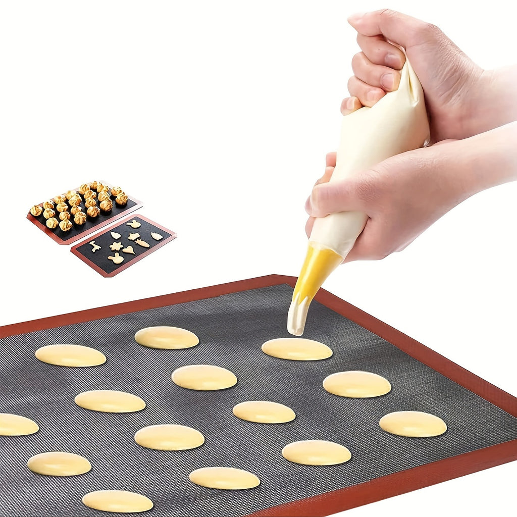 Reusable Silicone Baking Mat - 1pc, Oven Liner Sheet, Cake Pan Mat, For Macaron, Cookie, Baking Tools, Kitchen Accessories, Home Kitchen Items